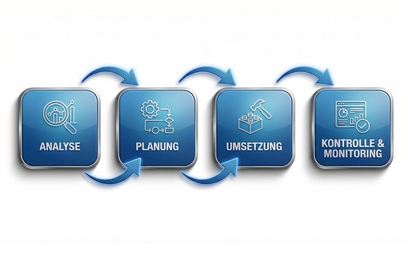 Analyse, Planung, Umsetzung, Kontrolle und Monitoring